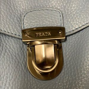 Authentic Prada blue shoulder bag handbag